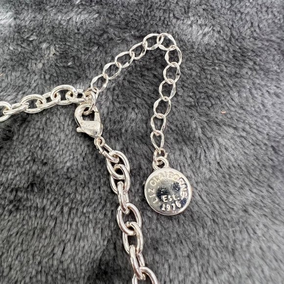 Liz Claiborne LC Silver Tone Necklace Eternal Links Long Layering Chain 40 in - Picture 6 of 7